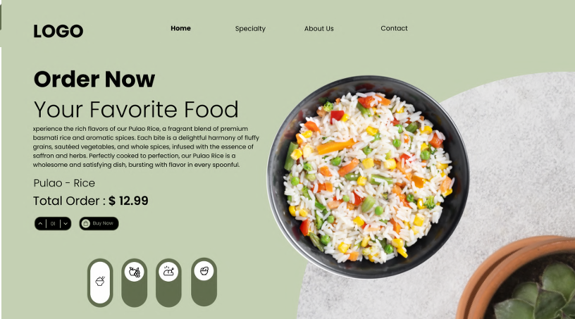 3D Motion Food Application