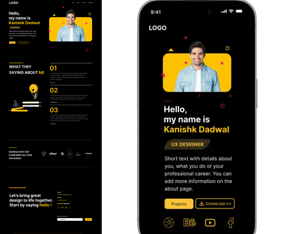 Portfolio Landing Page